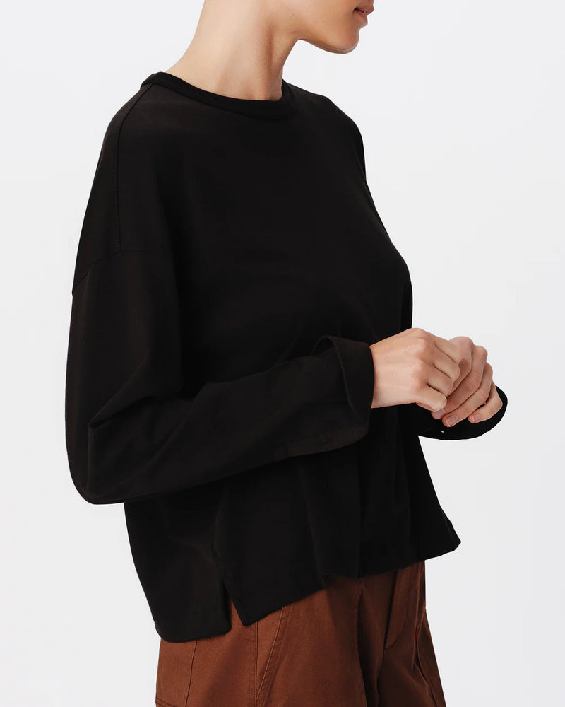 ATM Jersey Longsleeve Tee w/ Button Cuff Black sold at well heeled vermont