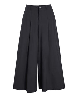 Paper Poplin Wide Leg | Black