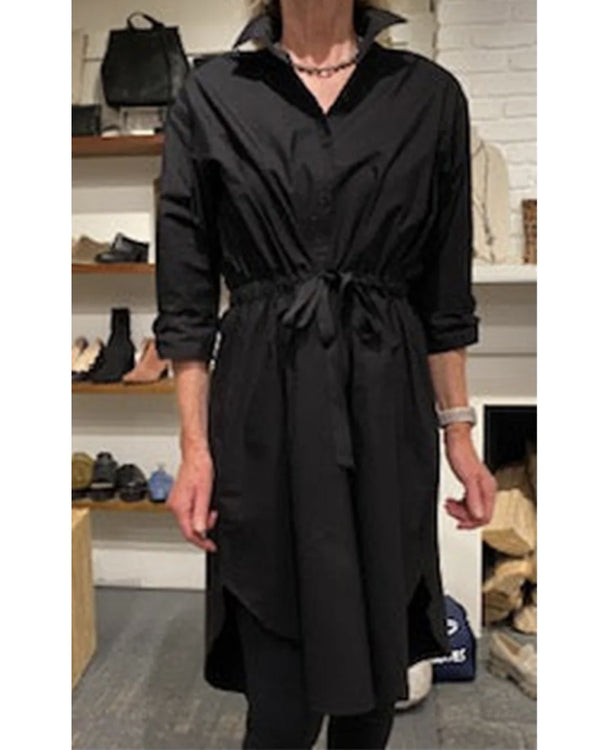Amanda Dress | Black Poplin