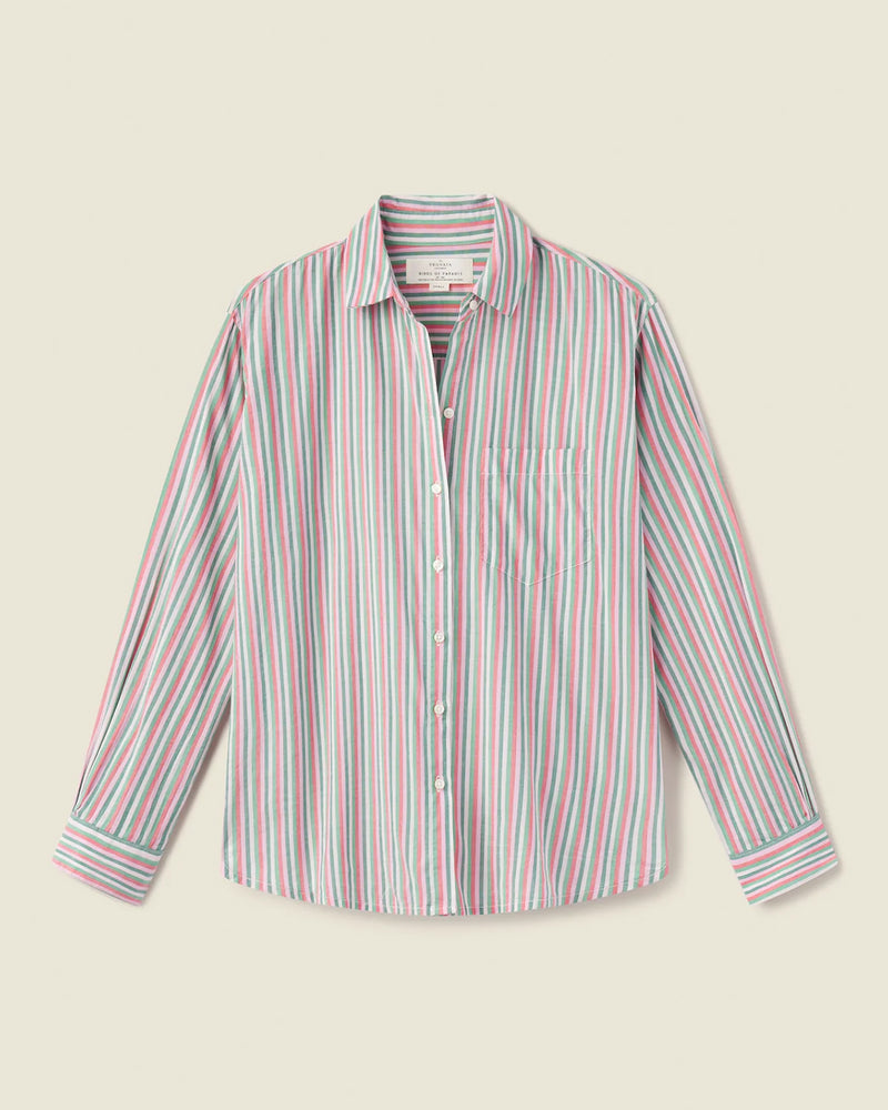 Blake Boyfriend Shirt | Honeysuckle Stripe