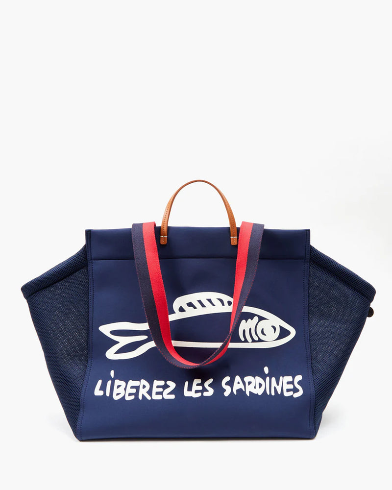 Trucker Beach Tote | Navy Neoprene