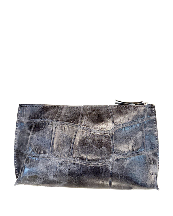 Essential Pouch | Vintage Storm Embossed Jumbo Gator