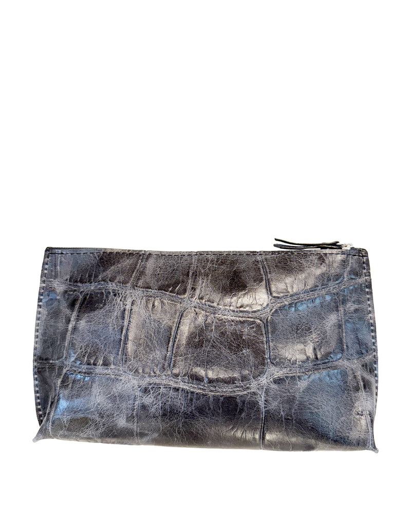 Essential Pouch | Vintage Storm Embossed Jumbo Gator