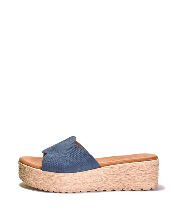 Britta Woven Platform Sandal | Blue Jean