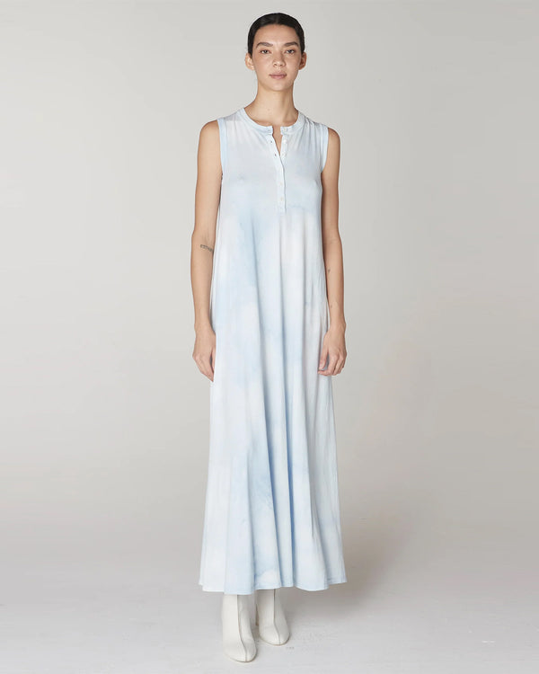 Soft Blue Treatment Sleeveless Christy Dress