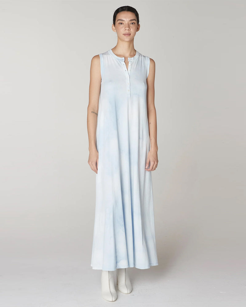 Soft Blue Treatment Sleeveless Christy Dress