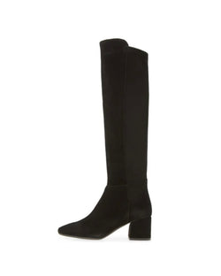 Brandice Over-the-Knee Block Heel Boot | Black Suede