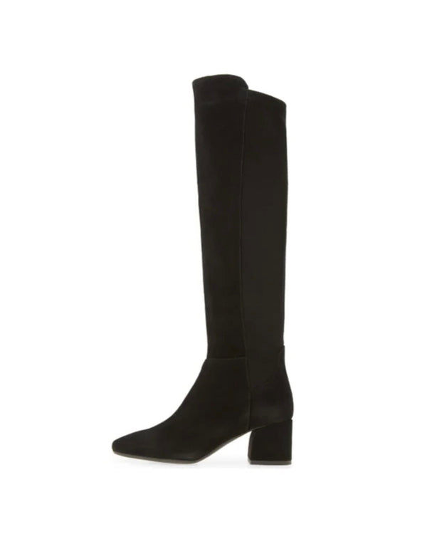 Brandice Over-the-Knee Block Heel Boot | Black Suede