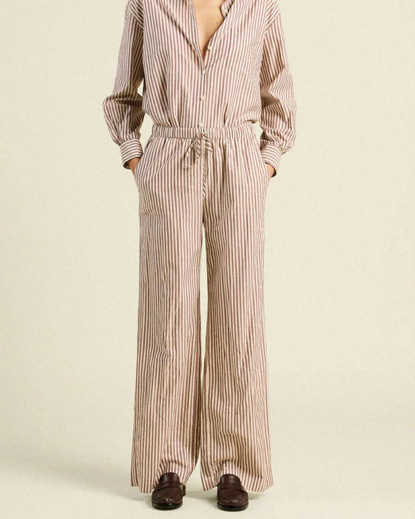 Vera Pant | Burgundy Stripe