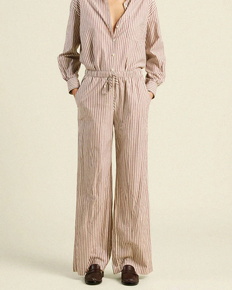 Vera Pant | Burgundy Stripe