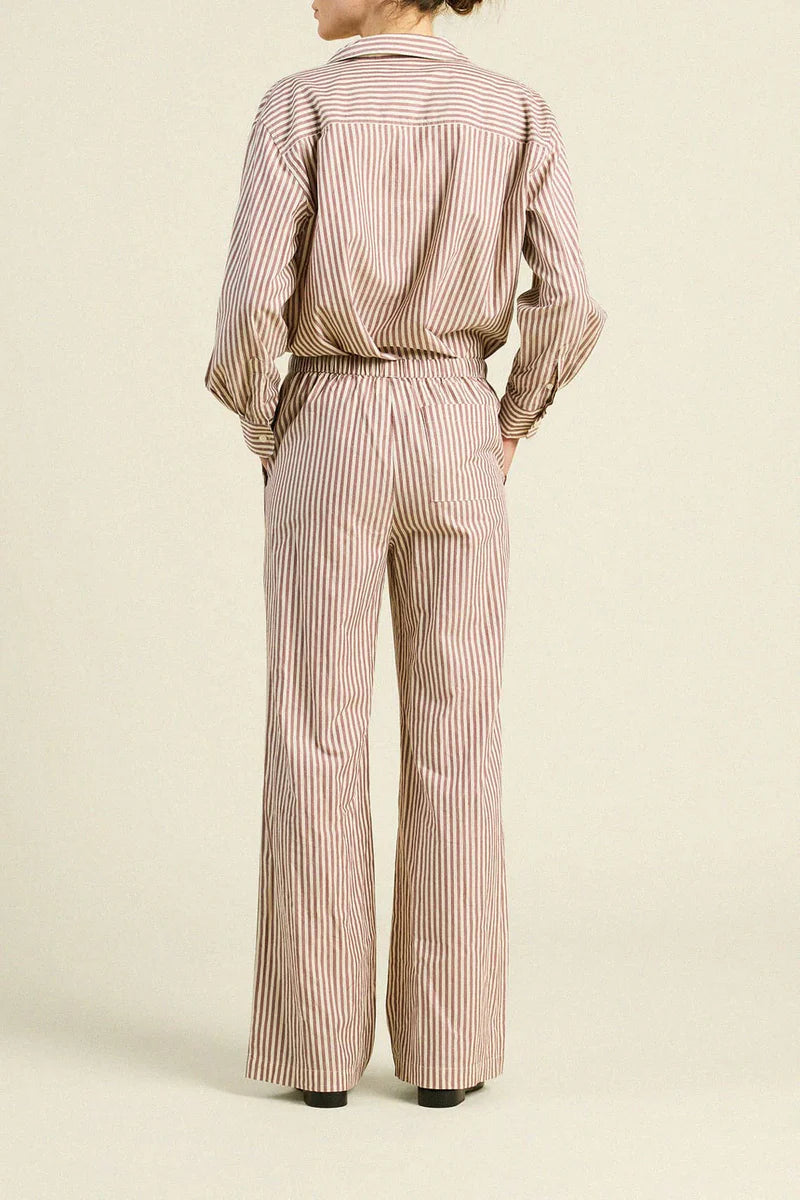 Vera Pant | Burgundy Stripe