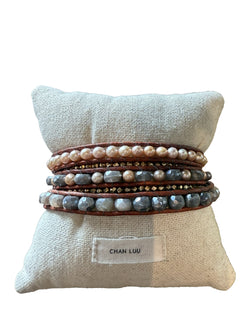 Chan Luu Wrap Bracelet Champagne Pearl Mix