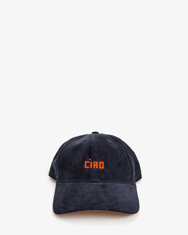 Baseball Hat | Navy Cord with Petit Ciao