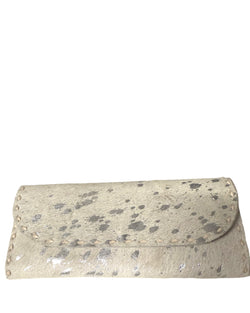 Studio Caleidoscope Cindy Hide Wallet in Silver shop at well heeled