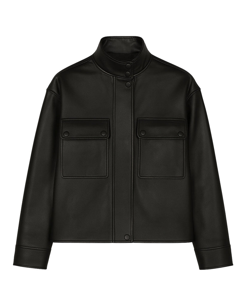 Clarissa Leather Jacket | Black