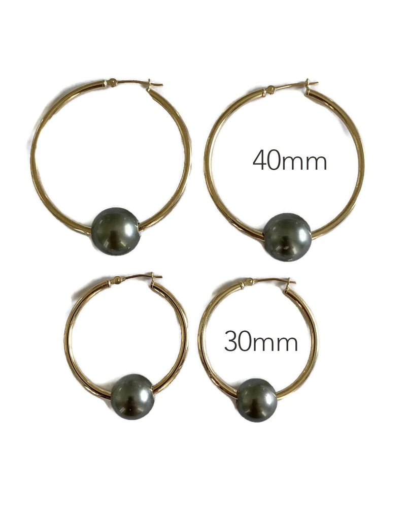 Divers Hoops 30MM Small I White Gold
