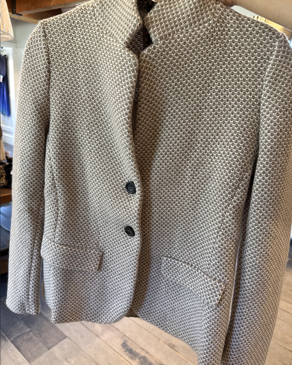 Lamberto Losani Blazer Chicco Riso in Cream well heeled boutique stowe vermont