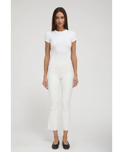 Leather Crop Flare | Shell