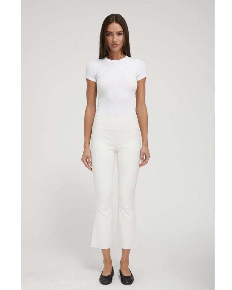 Leather Crop Flare | Shell