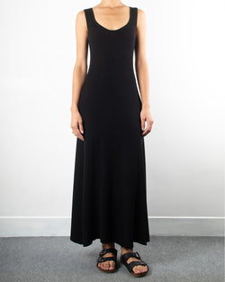 Knit Long Tank Dress | Black