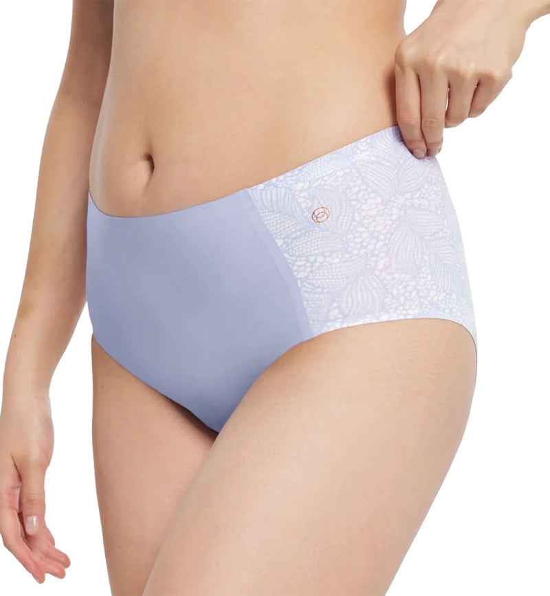 Evelyn & Bobbie High Waisted Retro Bikini in Moon Lace side view well heeled stowe vt