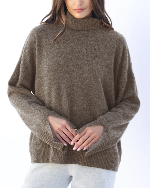 Lane Split Cuff Sweater | Earth