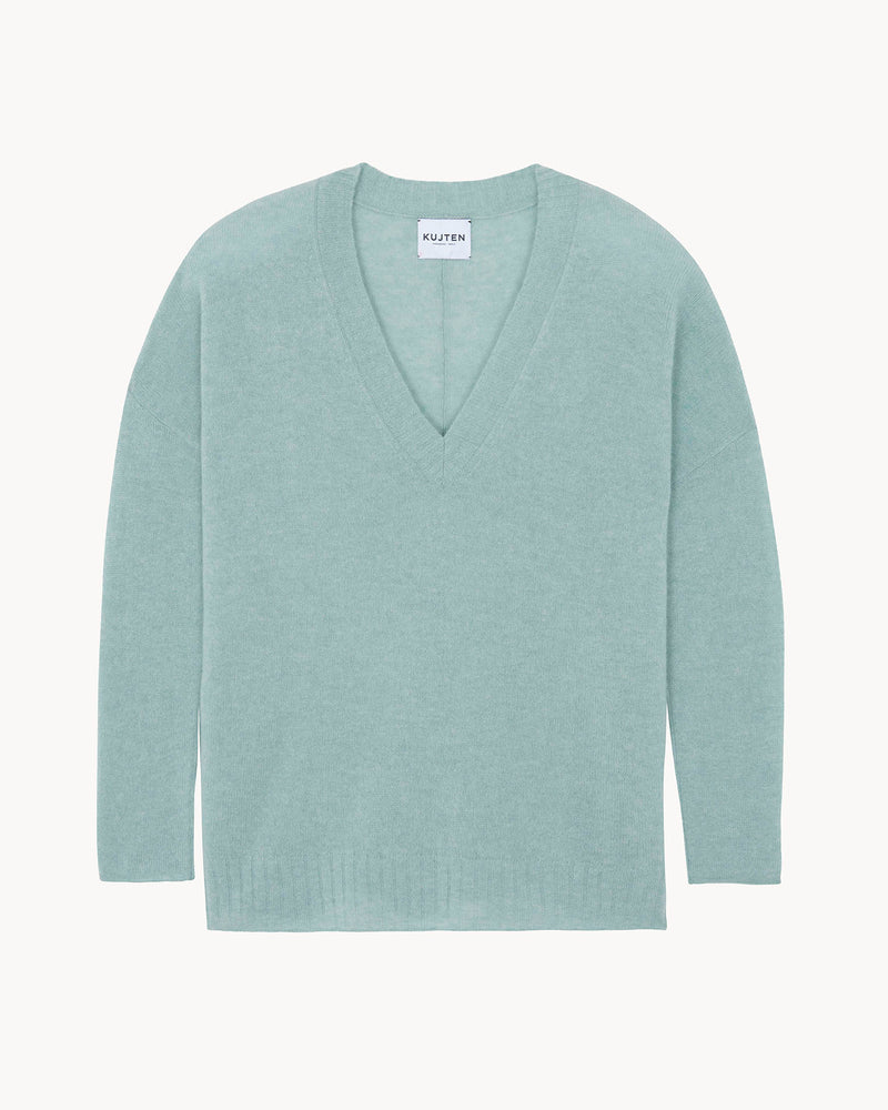 Elena V Neck | Celadon Green