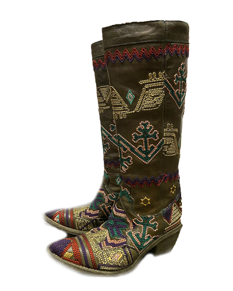 Dallas High Embroidered Boot | Bosco