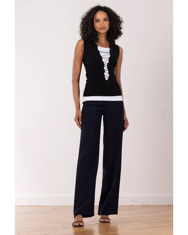 Flavia Crepe | Navy