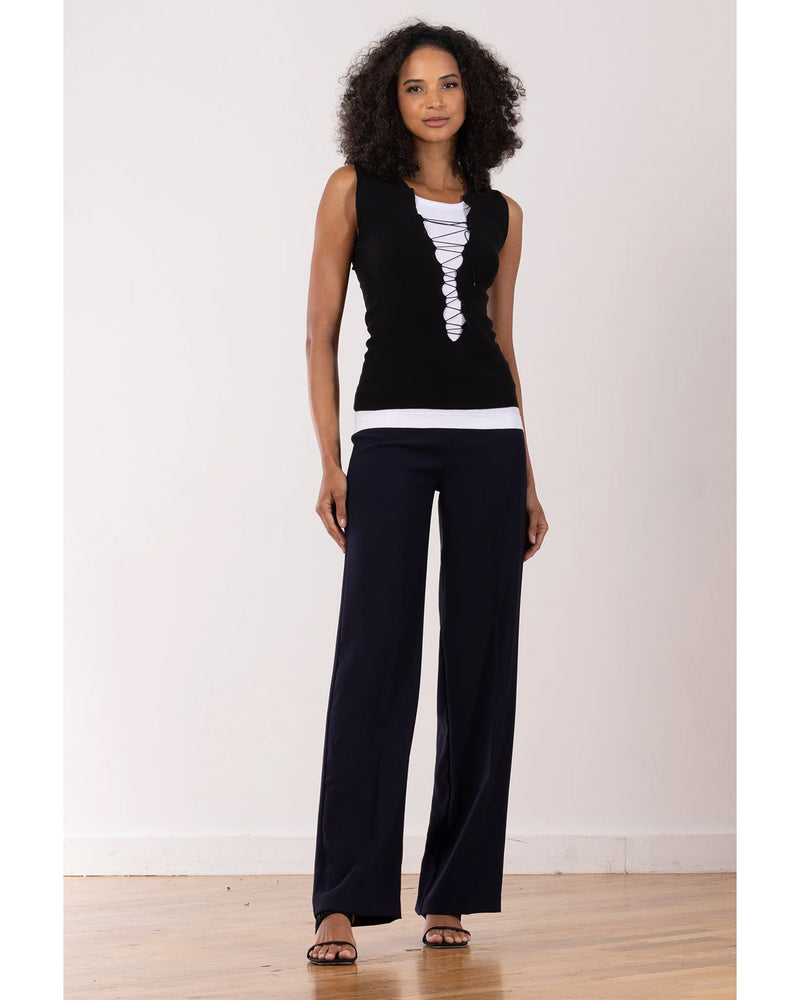 Flavia Crepe | Navy