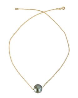 Floating Pearl Necklace | Gold
