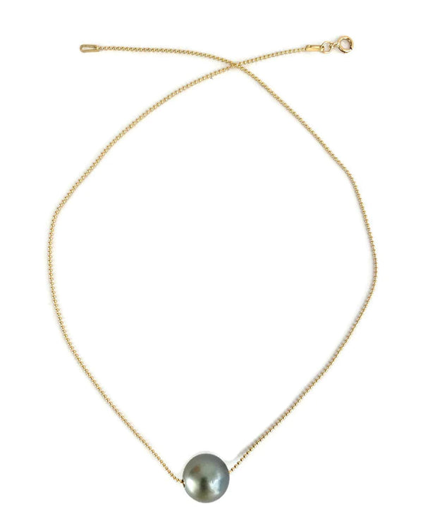 Floating Pearl Necklace | Gold