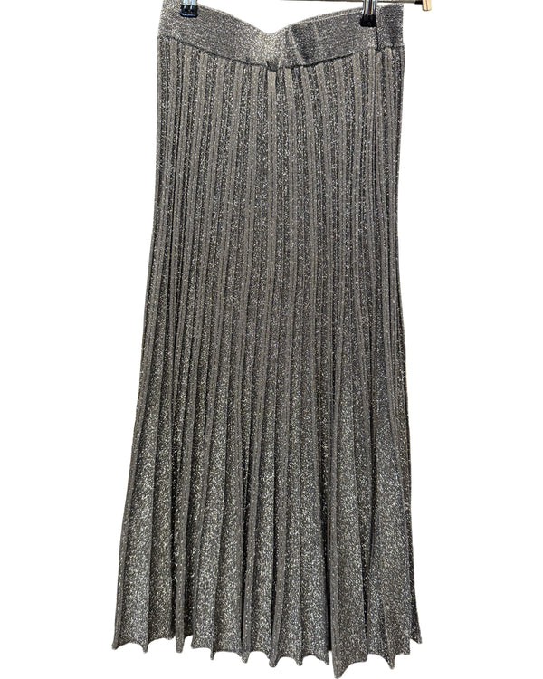 Gala Long Pleated Skirt | Dark Grey