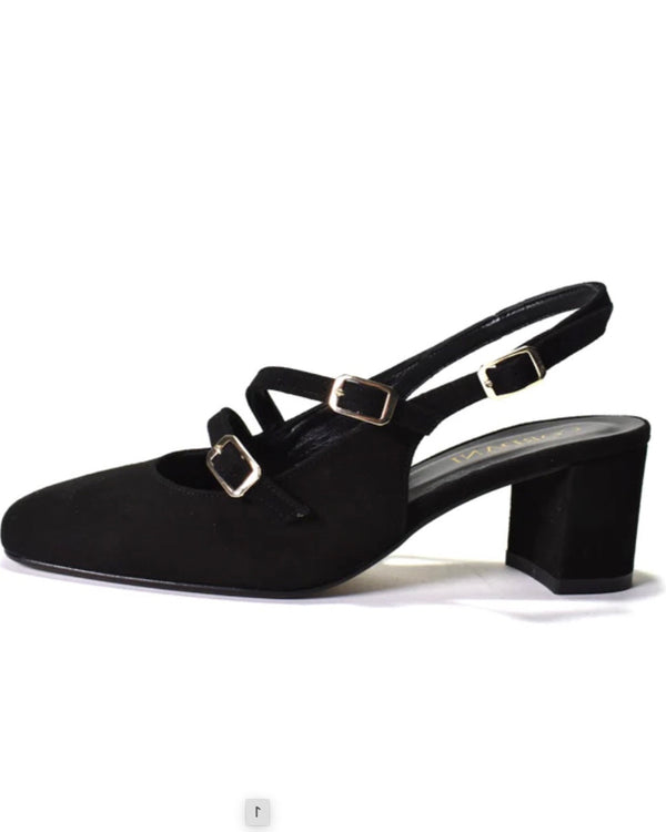 Gavin Sling Back Pump - Fango Suede