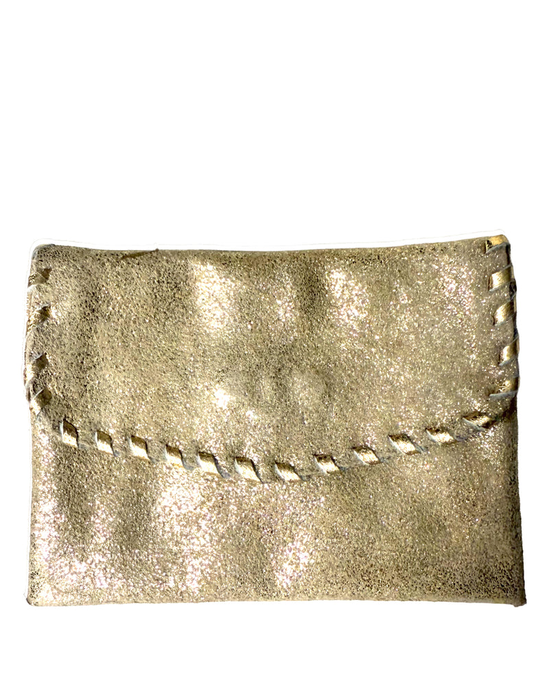 Studio Caleidoscope Josie Coin Pouch  Gold with stich detail