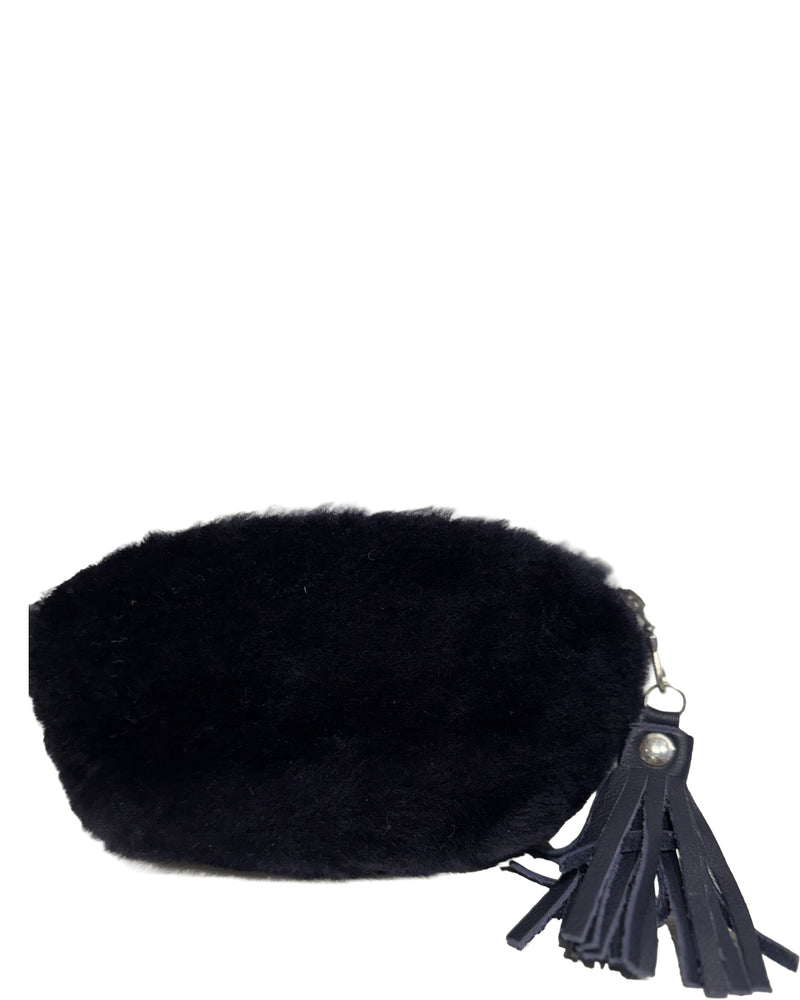 Shearling Pouch | Navy