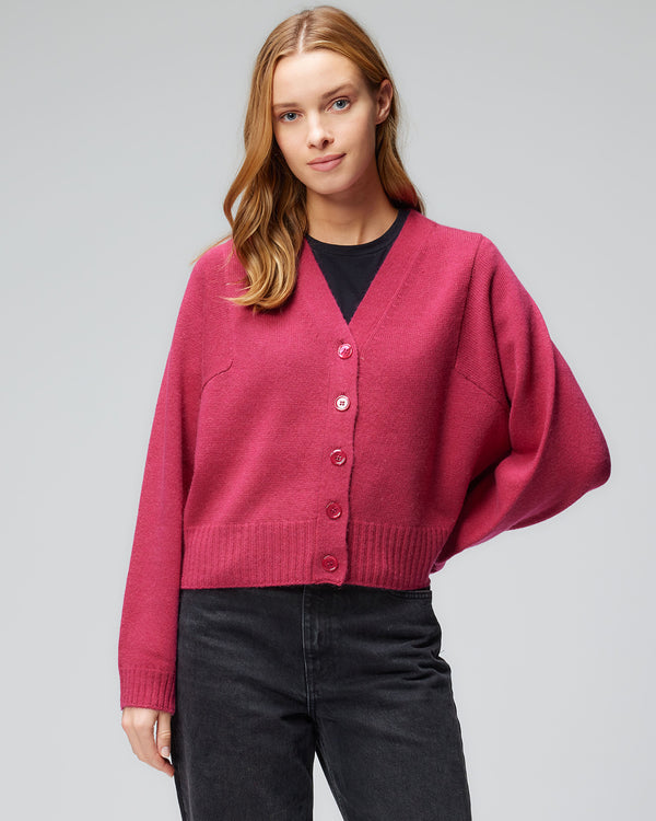 Long Sleeve Cropped Cardigan | Grenat