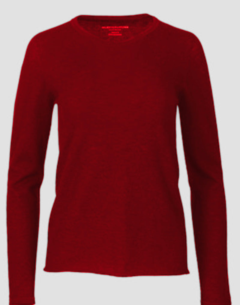 Long Sleeve Cashmere Crew Neck | Grenat