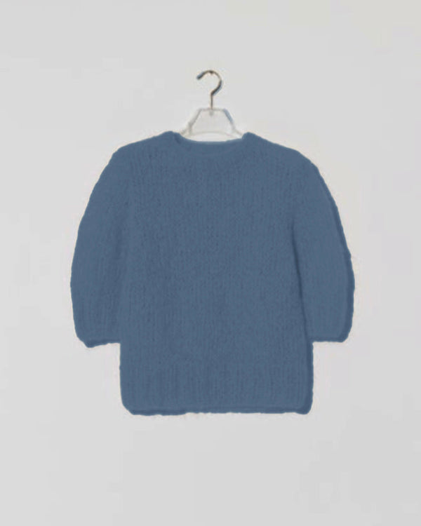 Shaggy Alpaca T-Shirt | Grey Blue