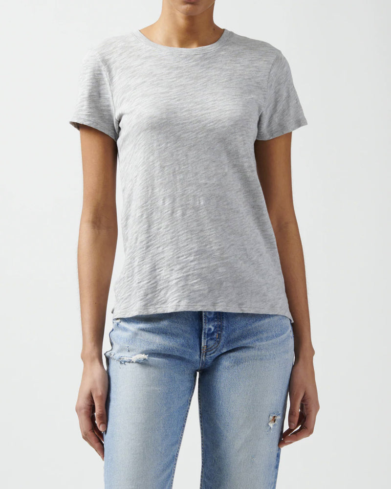 Slub Jersey Short Sleeve School Boy Tee | Heather Grey