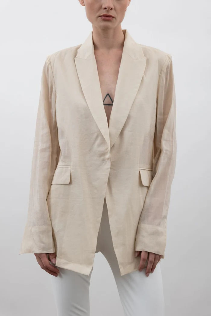 Verve Sheer Blazer | Clay