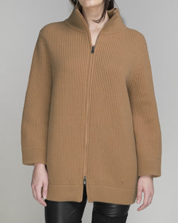 Mock Neck Zip Sweater | Honeycomb