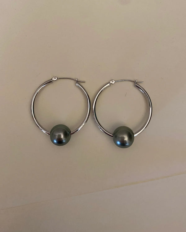 Divers Hoops 30MM Small I White Gold