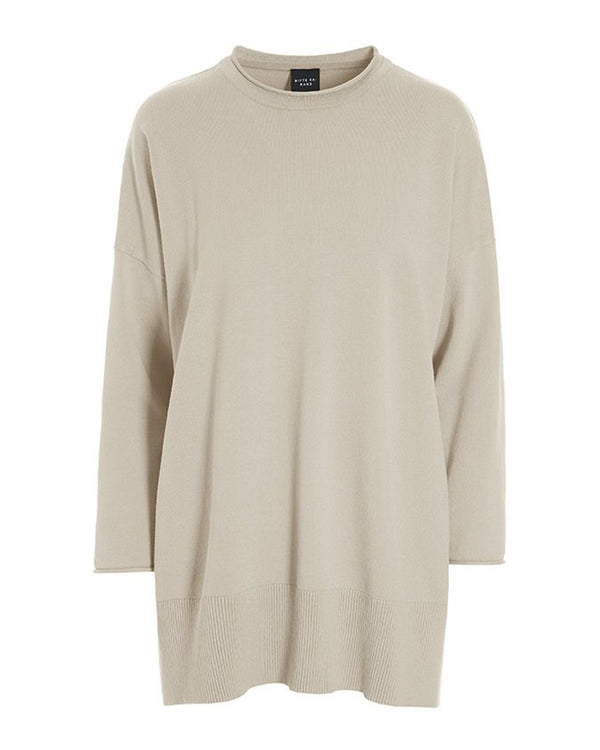 Knit Oversize Top in Ivory