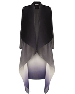Alquema Collare Coat Jet Blanc black grey white purple gradient