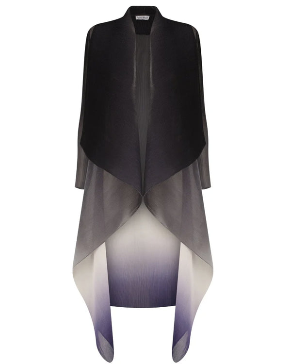 Alquema Collare Coat Jet Blanc black grey white purple gradient