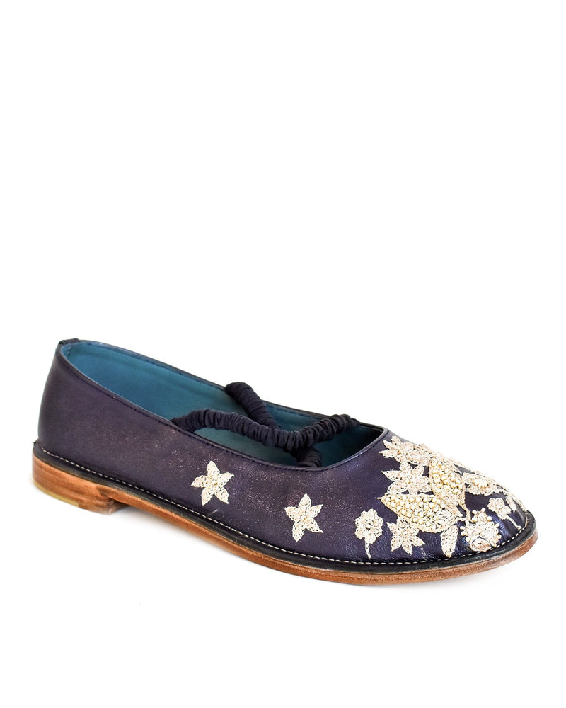 Meher Kakalia Julietta Flat in Sonic Saphire blue purple