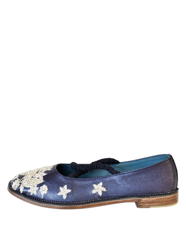 Meher Kakalia Julietta Flat in Sonic Saphire blue purple