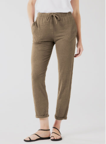 Stretch Linen Drawstring Pant | Lichen