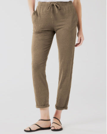 Stretch Linen Drawstring Pant | Lichen